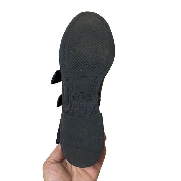 Steve Madden Black Buckle Motorcycle Ankle Boots Round Toe Size 8M - Picture 6 of 13